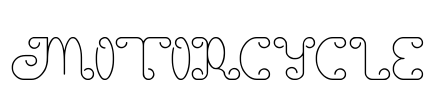 motorcycle Font Image