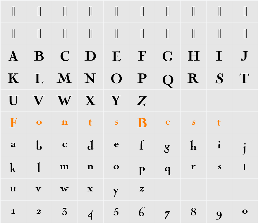 NicolasCocTBla Character Map