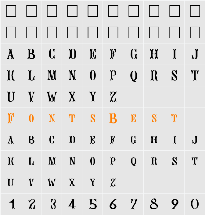 Jacques Character Map