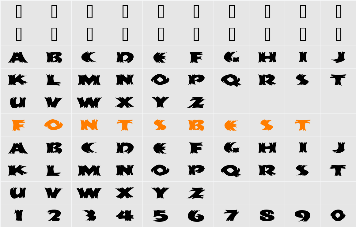 HayStackMF Character Map