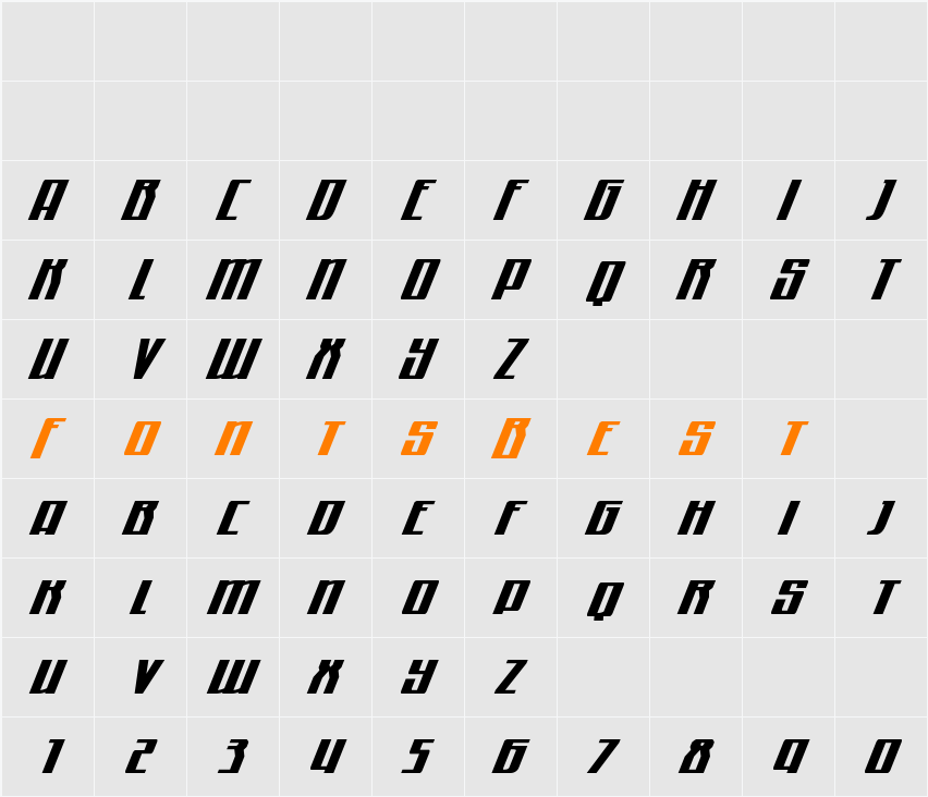 Quantum of Malice Italic Character Map