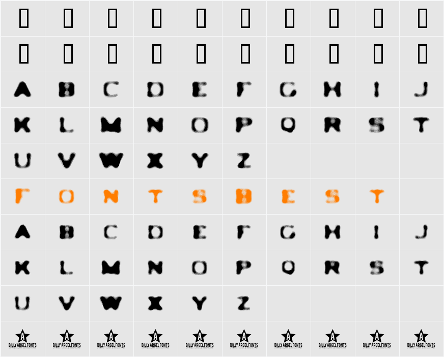LEDLIGHT Character Map