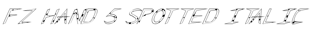 FZ HAND 5 SPOTTED ITALIC Font Image