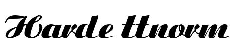 Harde ttnorm Font Image