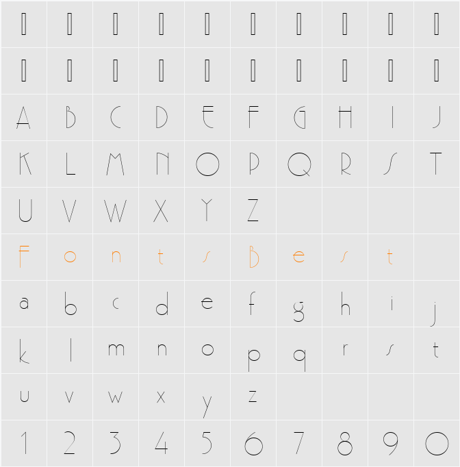 URWProctorD Character Map