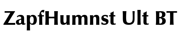 ZapfHumnst Ult BT Font Image