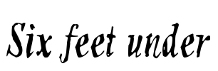Six feet under Font Image