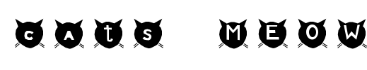 cats MEOW Font Image