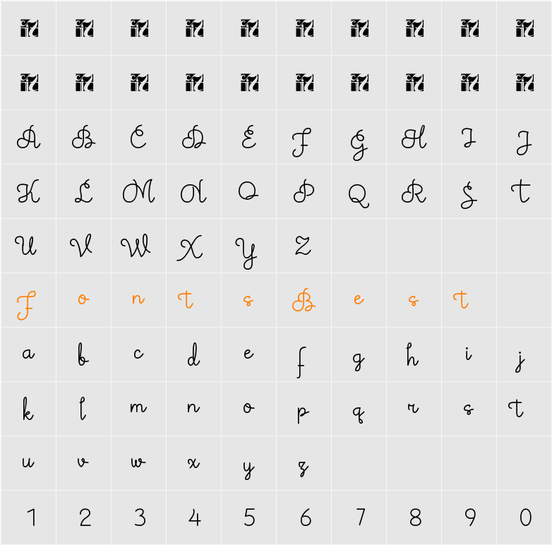 Theodista Decally Character Map