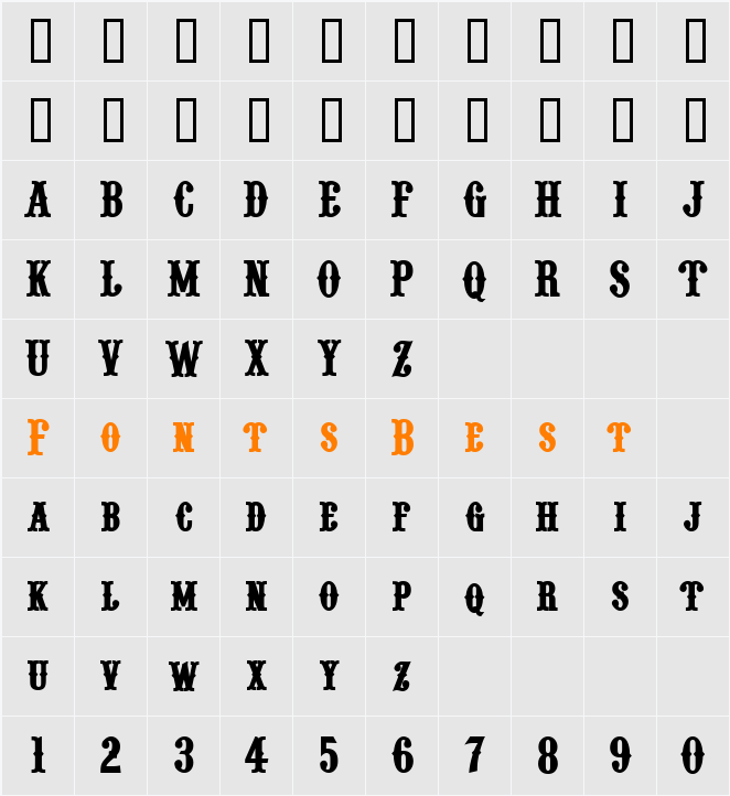 Pointedly Mad Character Map