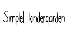 Simple_kindergarden Font Image
