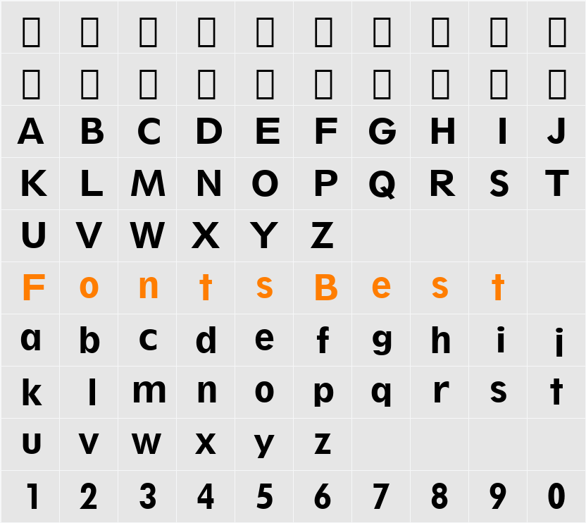 Geometr212 Bk BT Character Map