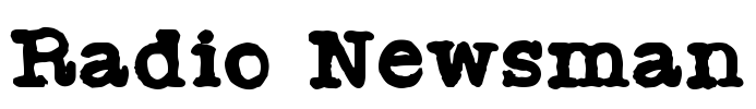 Radio Newsman Font Image