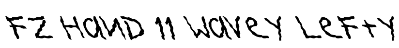 FZ HAND 11 WAVEY LEFTY Font Image
