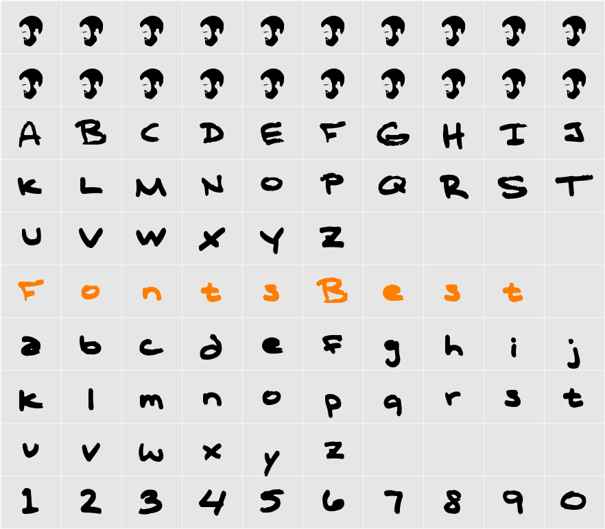 OPN T Complana Z Character Map