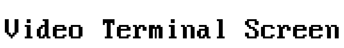 Video Terminal Screen