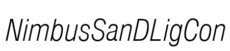 NimbusSanDLigCon Font Image