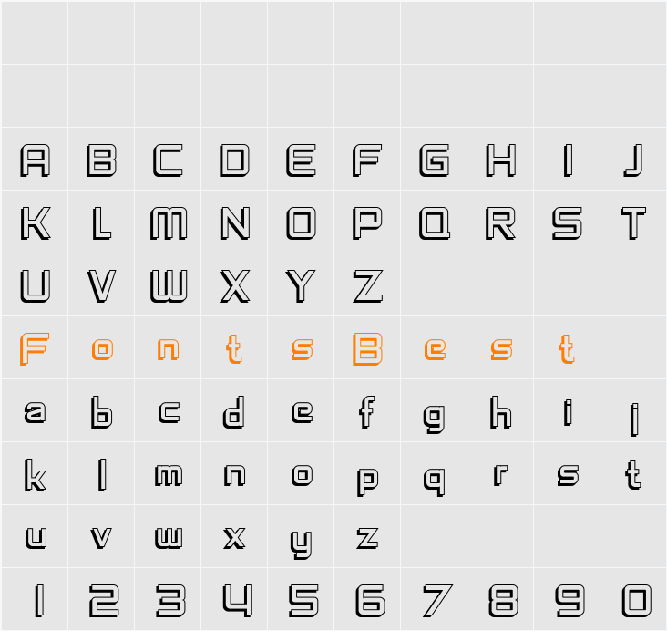 SF Chaerilidae Shaded Character Map