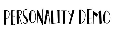 Personality DEMO Font Image