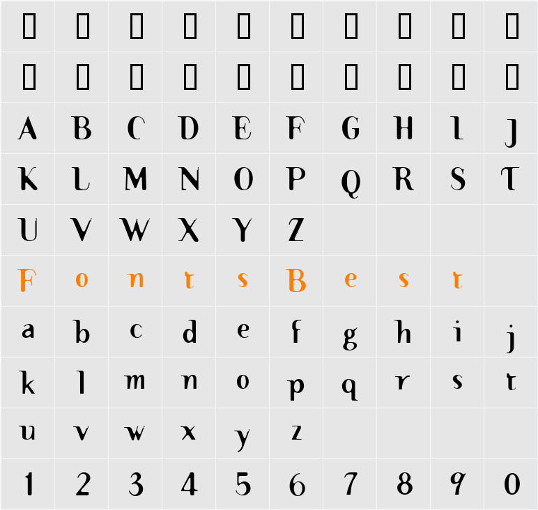 TemaCantanteBold Character Map