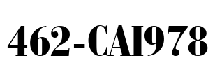 462-CAI978 Font Image