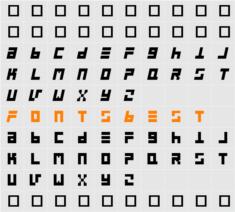 Still Font Character Map