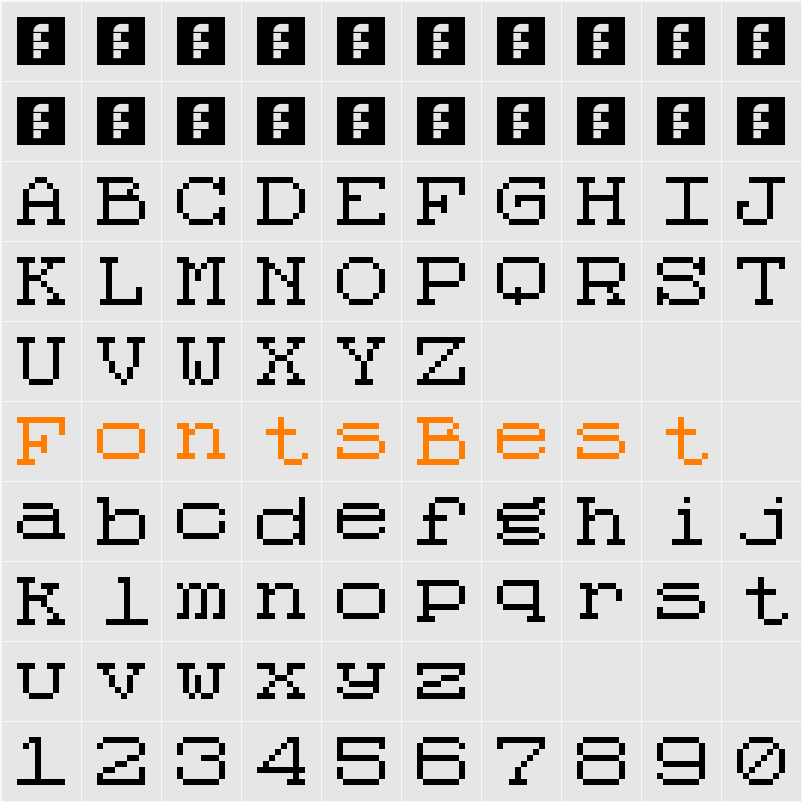 Code 8x8 Character Map