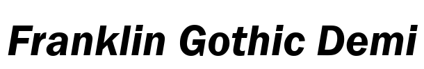 Franklin Gothic Demi Font Image