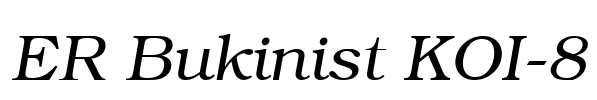 ER Bukinist KOI-8 Font Image