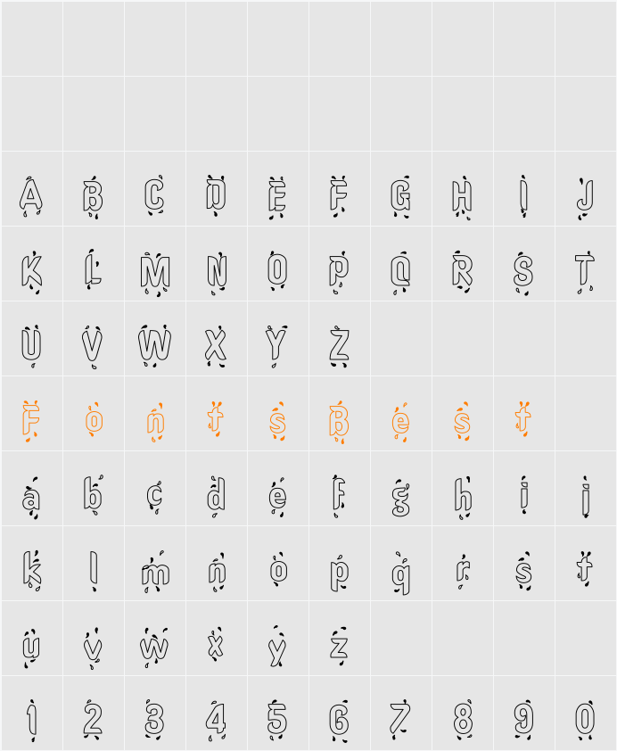 OregonWet Hollow Character Map