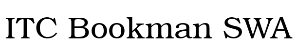 ITC Bookman SWA Font Image