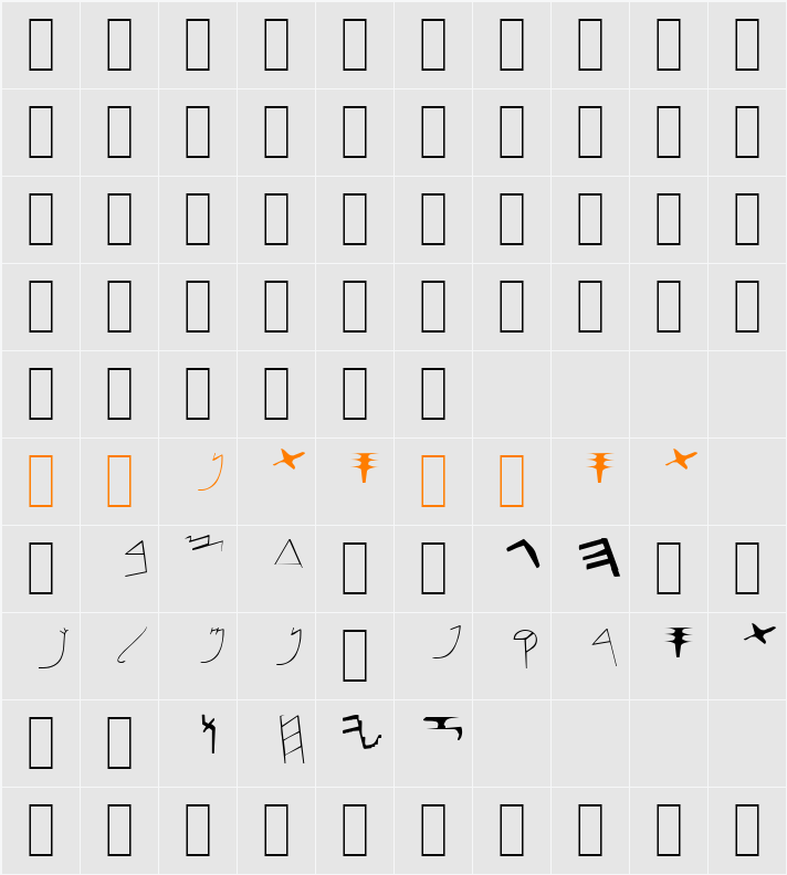 Paleo-Hebrew Character Map
