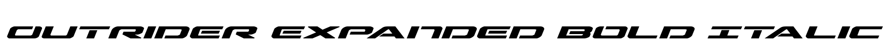 Outrider Expanded Bold Italic Font Image