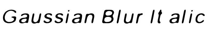Gaussian Blur Italic