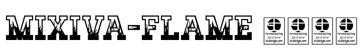 MIXIVA-FLAME demo Font Image