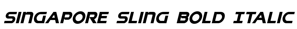 Singapore Sling Bold Italic Font Image