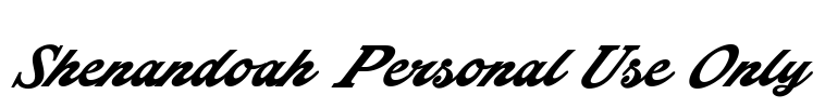 Shenandoah Personal Use Only Font Image