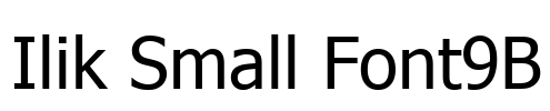 Ilik Small Font9B Font Image