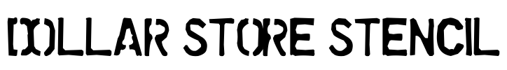 Dollar Store Stencil Font Image