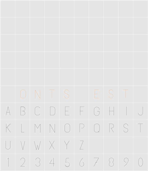 Subtle Sans UltraLight Character Map