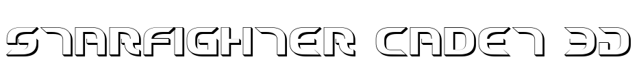 Starfighter Cadet 3D Font Image