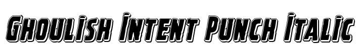 Ghoulish Intent Punch Italic