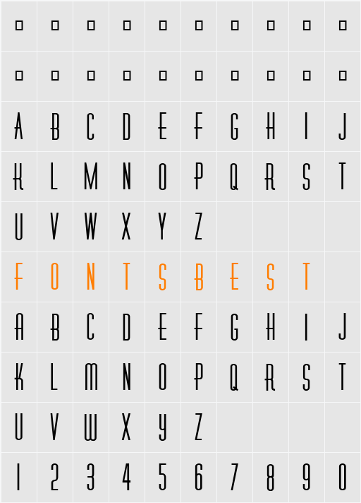 FZ BASIC 40 Character Map
