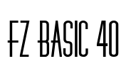 FZ BASIC 40 Font Image