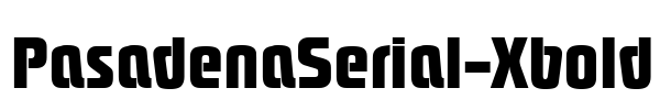 PasadenaSerial-Xbold Font Image
