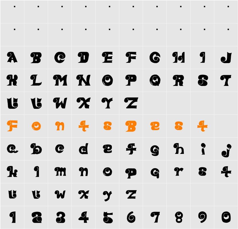 EYEfont Character Map