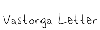 Vastorga Letter Font Image