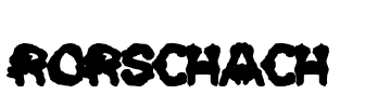 Rorschach  Font Image