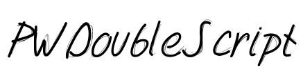 PWDoubleScript Font Image