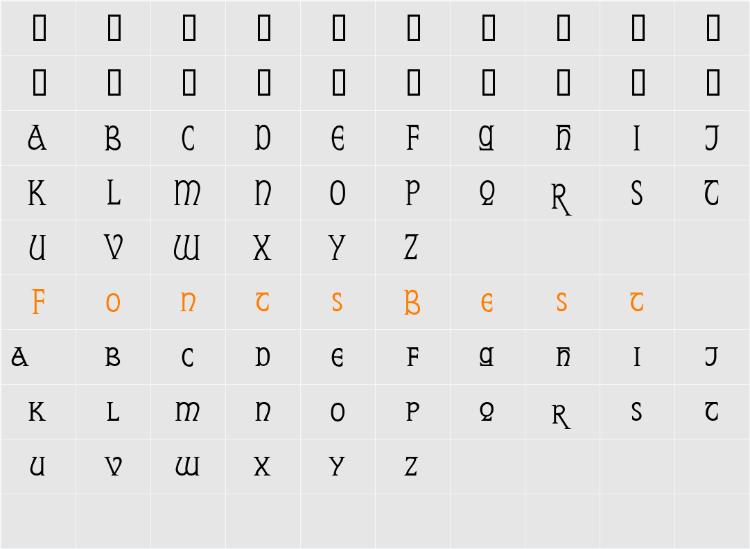 Reynard Demo Character Map